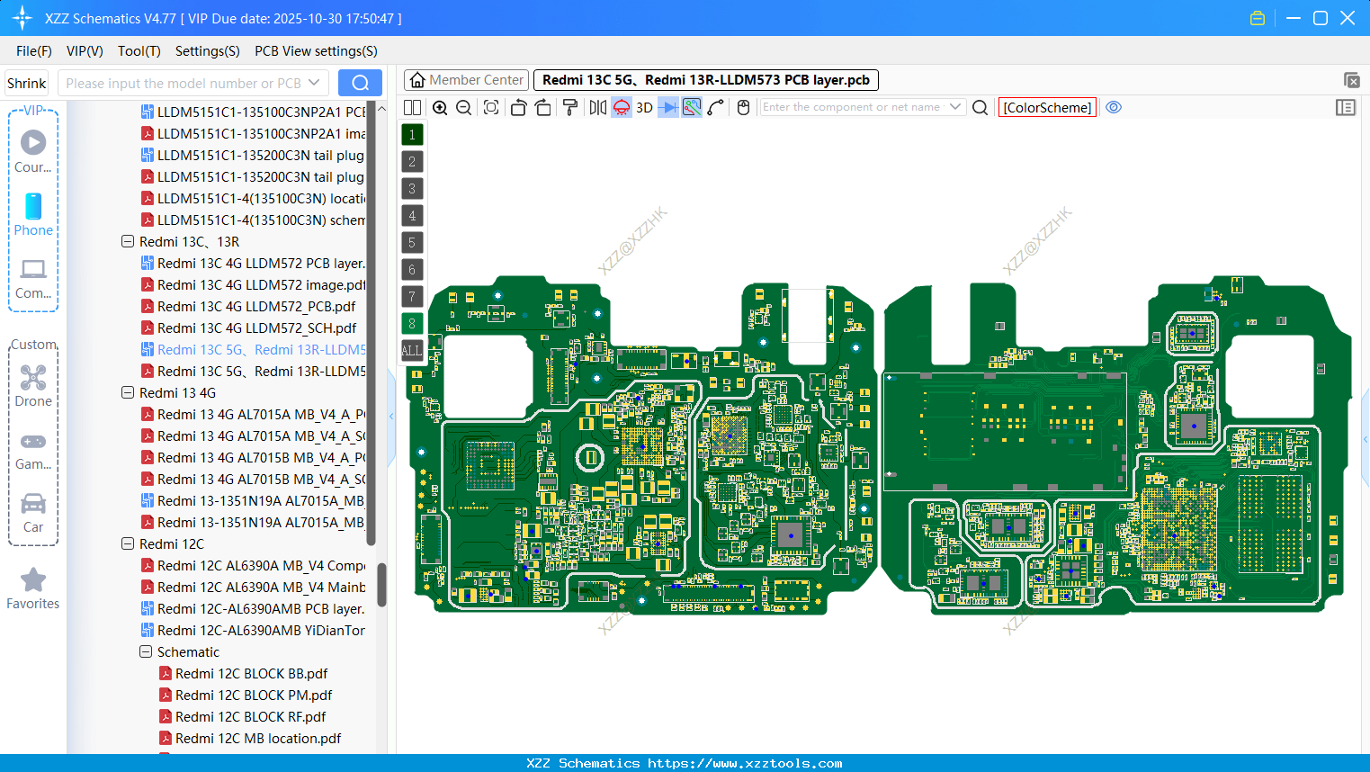 Xiaomi Redmi 13C 5GбвRedmi 13R-LLDM573 PCB Layer